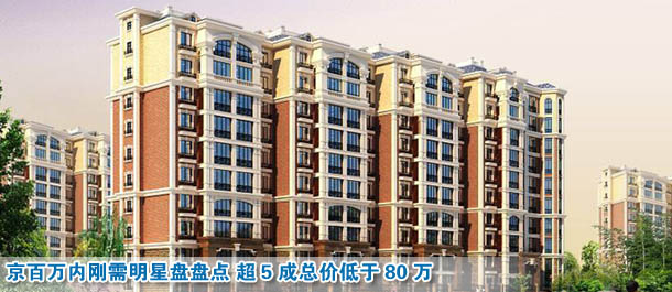 京百萬內(nèi)剛需明星盤盤點(diǎn) 超5成總價低于80萬