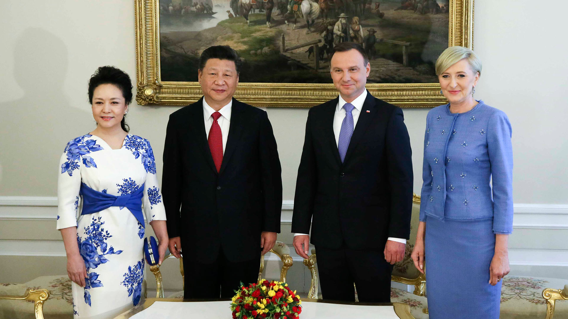 習近平出席波蘭總統杜達舉行的歡迎儀式