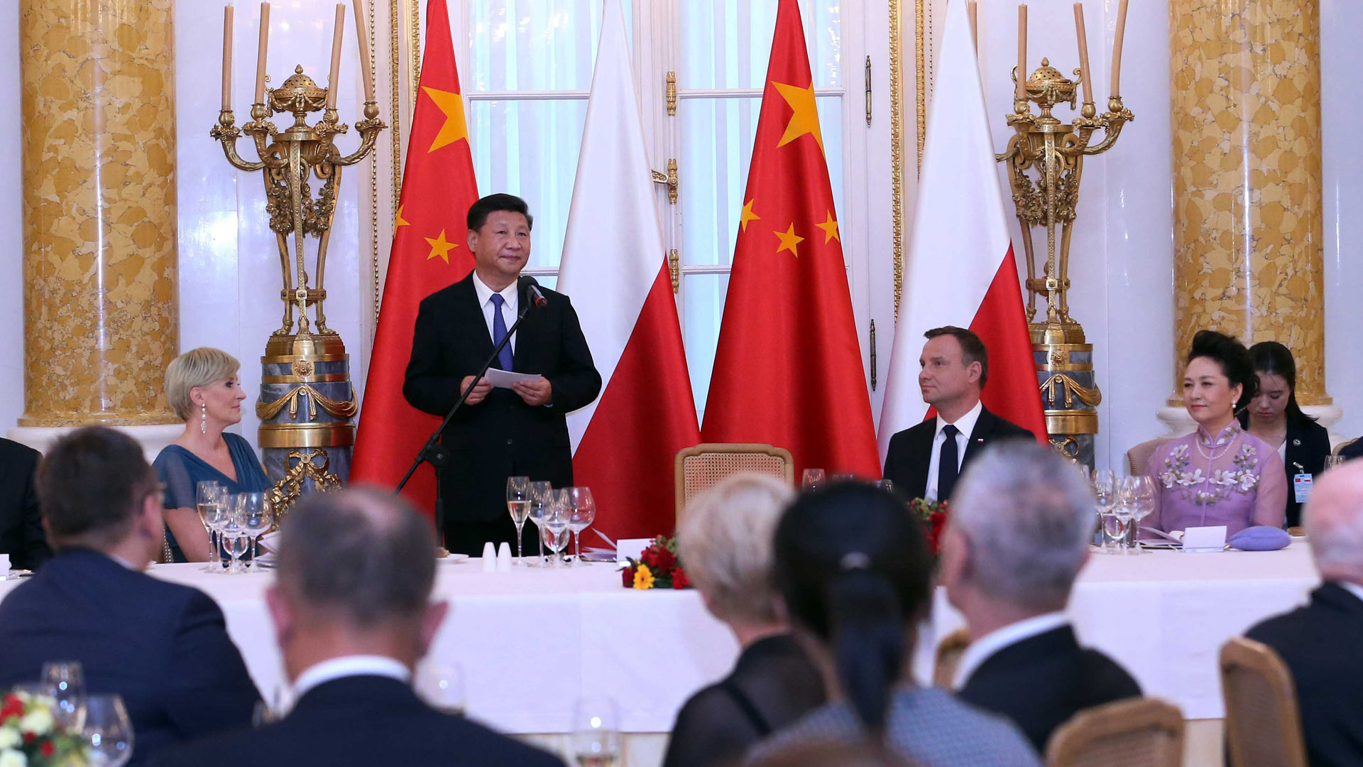 習近平出席波蘭總統杜達舉行的歡迎晚宴