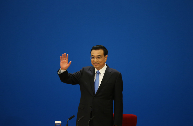 3月15日，國務(wù)院總理李克強(qiáng)在北京人民大會(huì)堂與中外記者見面，并回答記者提問。新華社記者 陳建力 攝