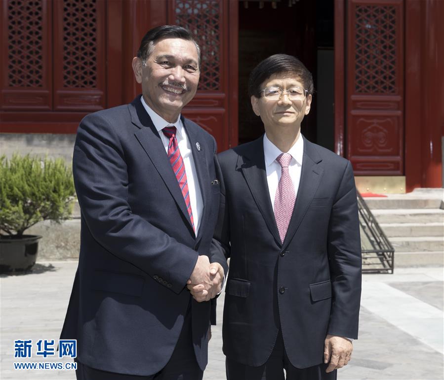 （XHDW）孟建柱會(huì)見印尼海洋統(tǒng)籌部長盧胡特