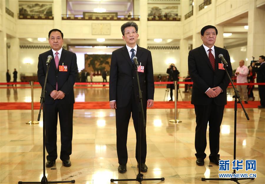 （兩會(huì)）（1）全國(guó)人大代表接受采訪(fǎng)