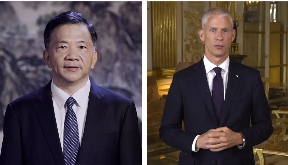 中宣部副部長(zhǎng)，中央廣播電視總臺(tái)臺(tái)長(zhǎng)、  總編輯慎海雄與法國(guó)文化部部長(zhǎng)弗蘭克&middot;里斯特  共同宣布項(xiàng)目啟動(dòng)