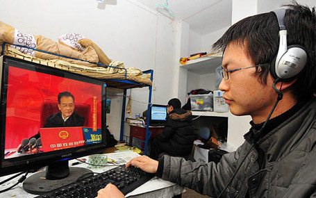 2010年網友關注溫家寶總理接受中國政府網、新華網聯合專訪