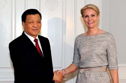 劉云山對丹麥進行正式訪問