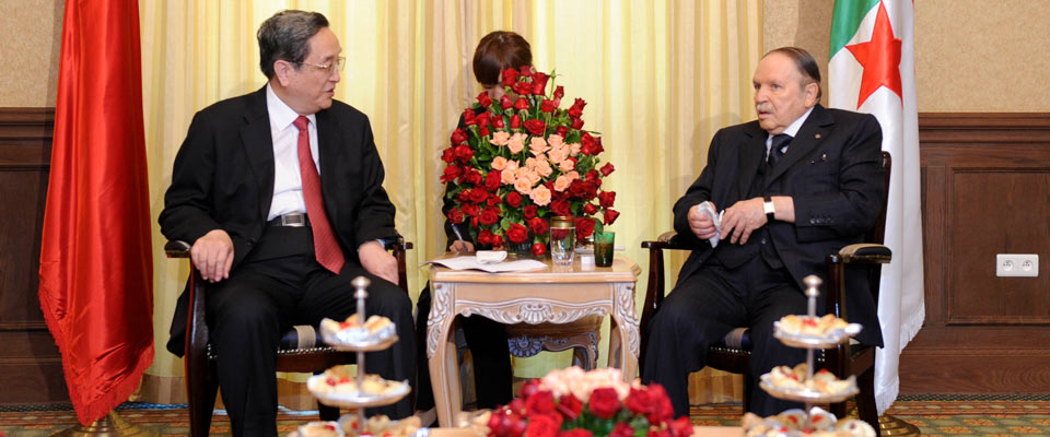 俞正聲會見阿爾及利亞總統布特弗利卡
