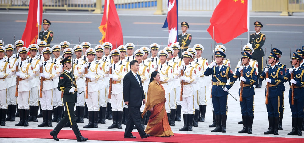 資料：習近平同尼泊爾總統班達里舉行會談