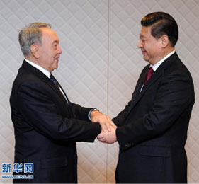 習近平會見哈薩克斯坦總統
